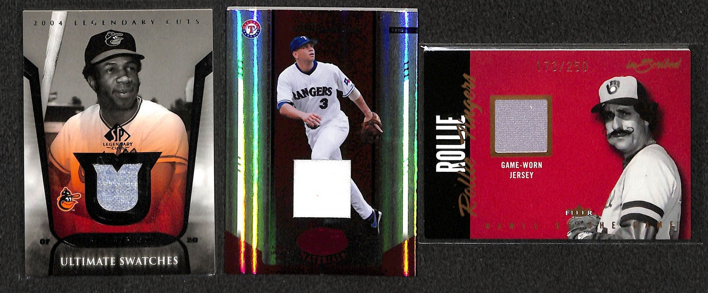 Lot Of 28 Baseball Relic Cards w. Colavito and Feller (inc. some stars & HOFers)