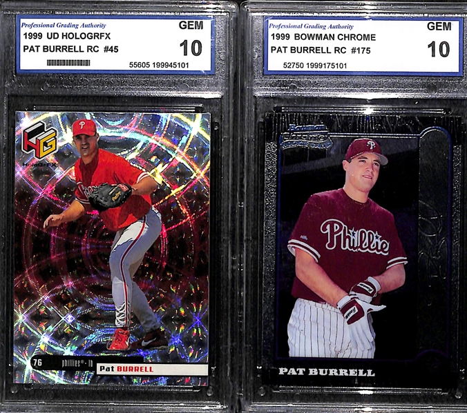 Lot Of 23 Baseball Graded Rookie Cards w. Frank Thomas. Maddux, Chipper Jones, Adam Jones, & more!