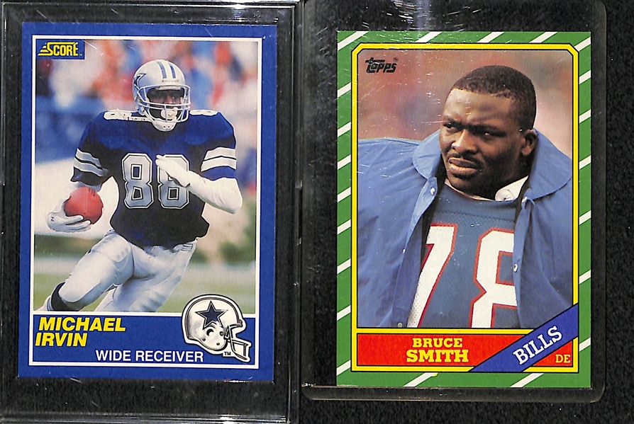 Lot Of 10 Football Stars Rookie Cards w. Aikman & Sanders Score Rookies, Largnet, Irvin, +