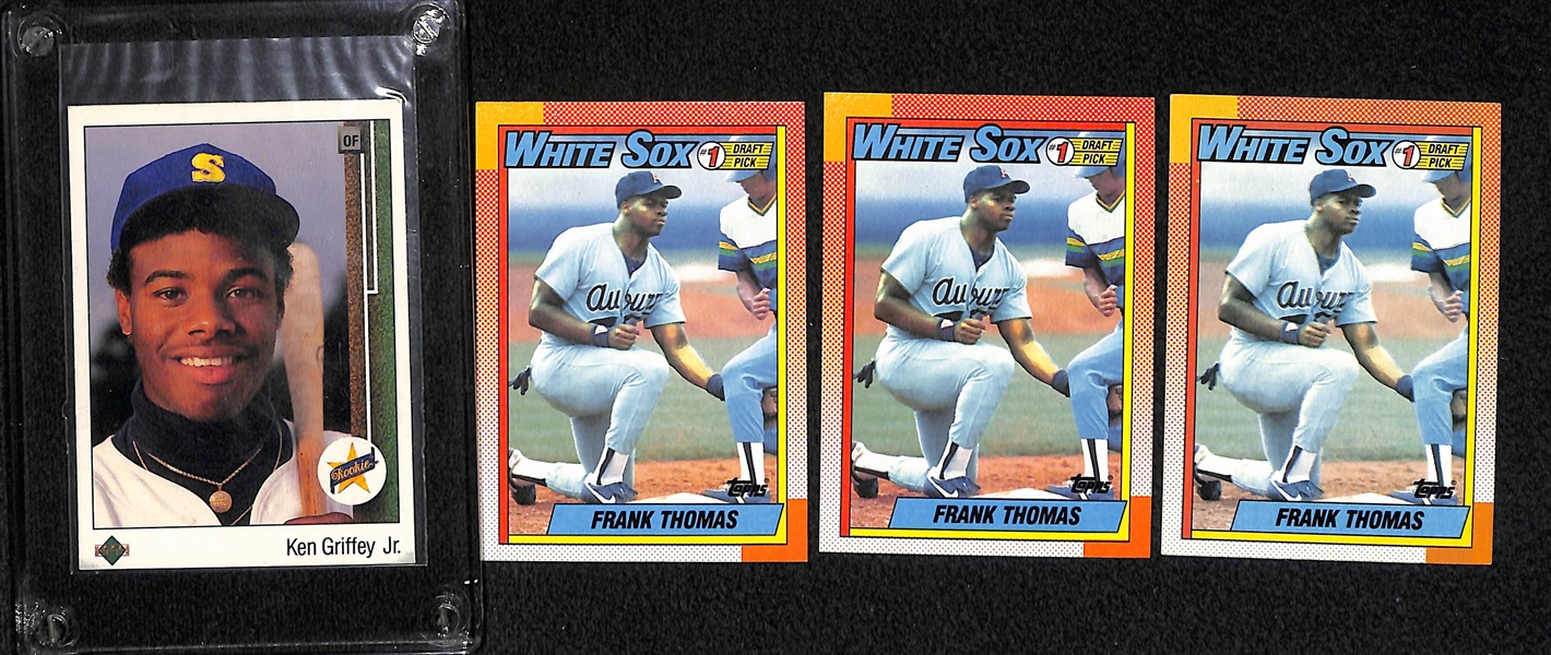 Lot Of 34 Baseball Stars Rookie Cards w. Griffey Jr Upper Deck, Sosa, Maddux, Larkin, & more