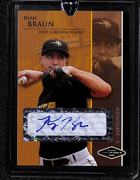 Lot Of 56 Baseball Certified Autograph Cards w. Ryan Braun, Jay Bruce, and others
