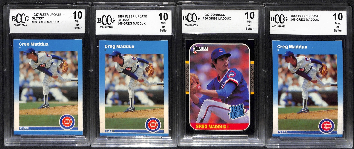 Lot Of 15 Baseball Graded Star Cards w. Sosa, Utley, Maddux, F. Hernandez, and more