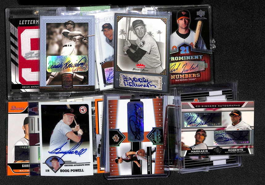 Lot Of 35 Orioles Autograph Cards w. Robinson
