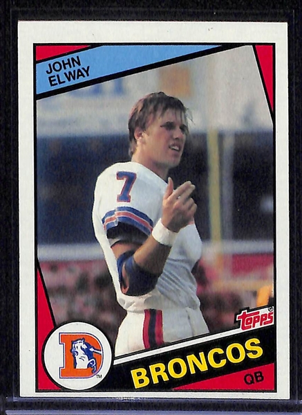 Lot of 3 HOF 1984 Topps Football rookie cards - Dan Marino (2) & John Elway (1) Rookie Cards
