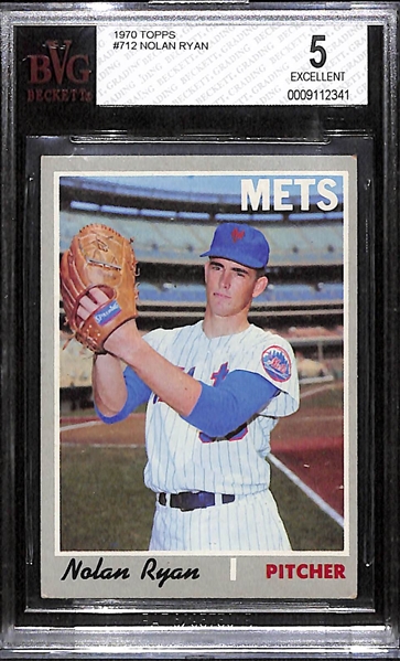 1970 Topps #712 Nolan Ryan BVG 5 - High Number Card!