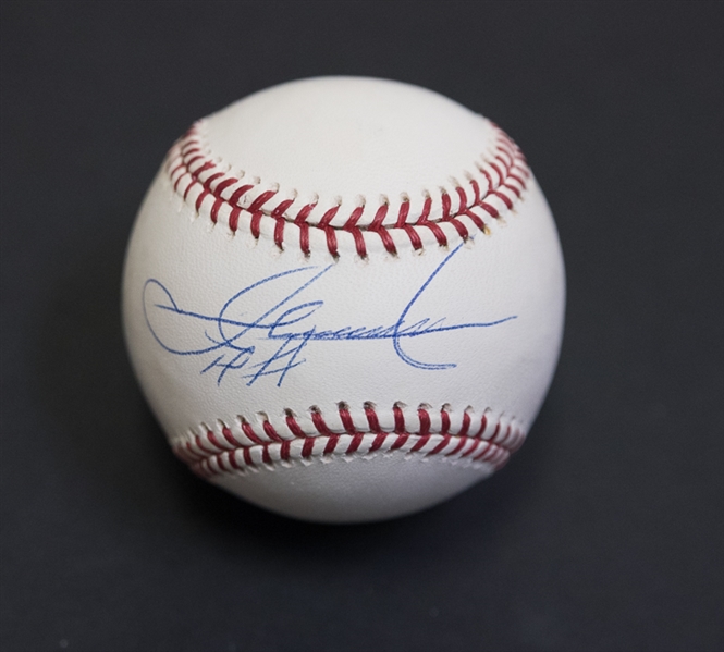 Lot Of 3 Baseball Stars Signed Baseballs w. Sammy Sosa (Mounted Memories)