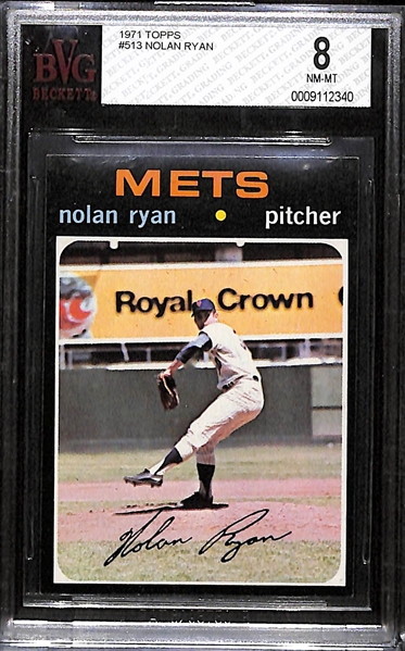 1971 Topps #513 Nolan Ryan BVG 8 