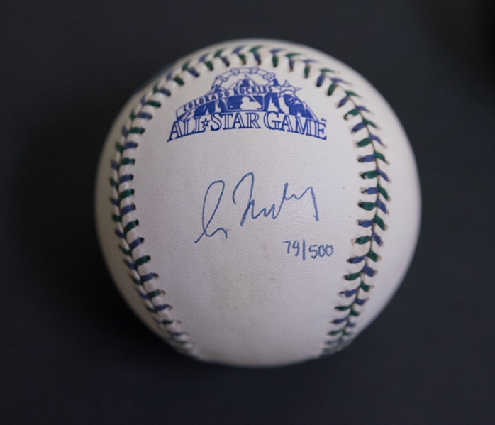 Lot Of 2 HOF Player Signed Baseballs - Greg Maddux & Dennis Eckersley - JSA