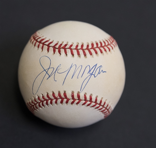 Lot Of 3 Baseball Stars Signed Baseballs - Joe Morgan, Dave Justice, & Bob Feller