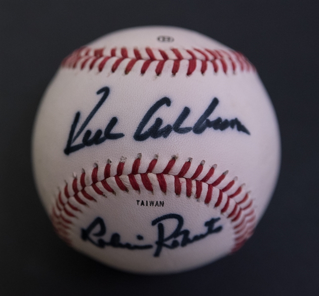 Richie Ashburn & Robin Roberts Signed Baseball - JSA