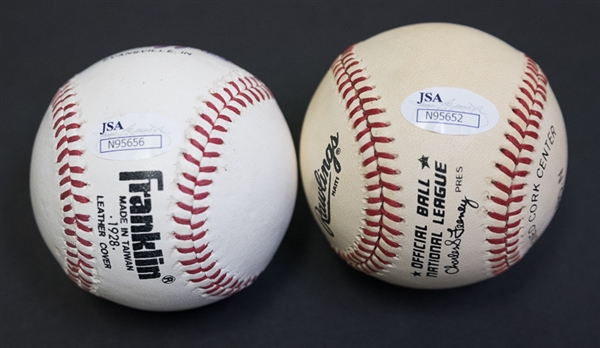 Willie Stargell & Don Mattingly Signed Baseballs - JSA