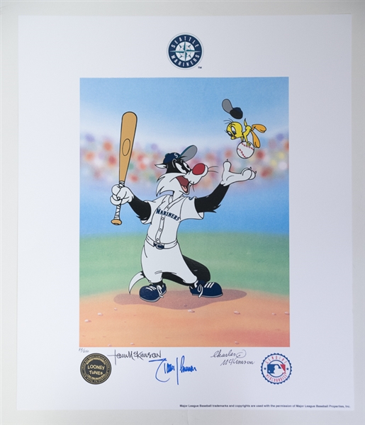 Randy Johnson Signed Warner Bros. Siricel Print - JSA