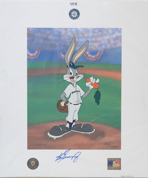 Ken Griffey Jr Signed Warner Bros. Siricel Print - JSA