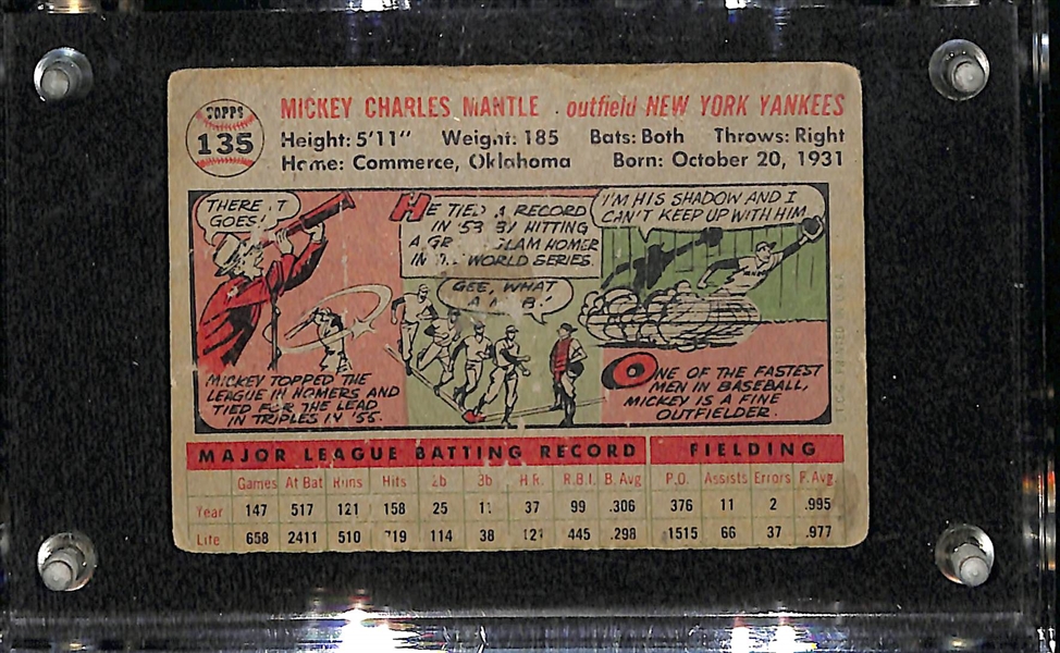 1956 Topps #135 Mickey Mantle Card