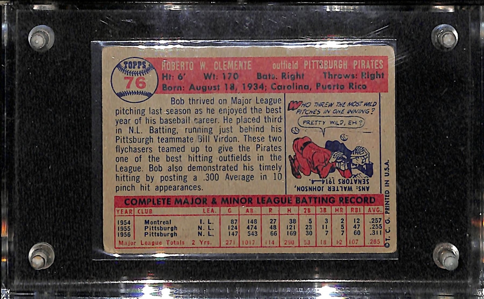 1957 Topps #76 Roberto Clemente Card