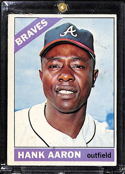 1966 Topps Pete Rose & Hank Aaron Cards