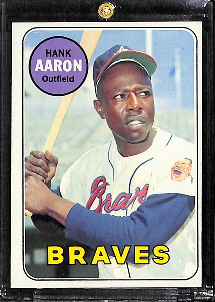 1969 Topps Roberto Clemente & Hank Aaron Cards