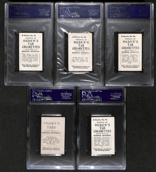 Lot Of 5 1909 Ogden's Boxing Cards PSA Altered w. Burge