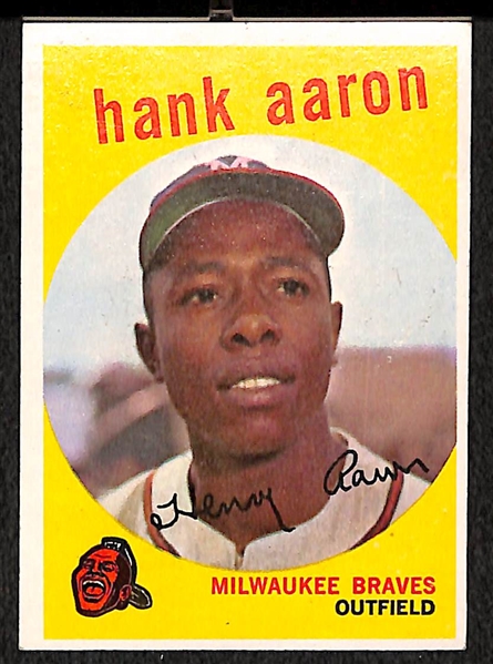 1959 Topps #380 Hank Aaron Card