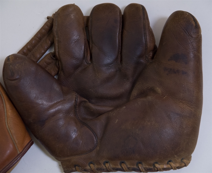 Lot Of 5 Vintage Fielding Gloves w. Bob Elliot