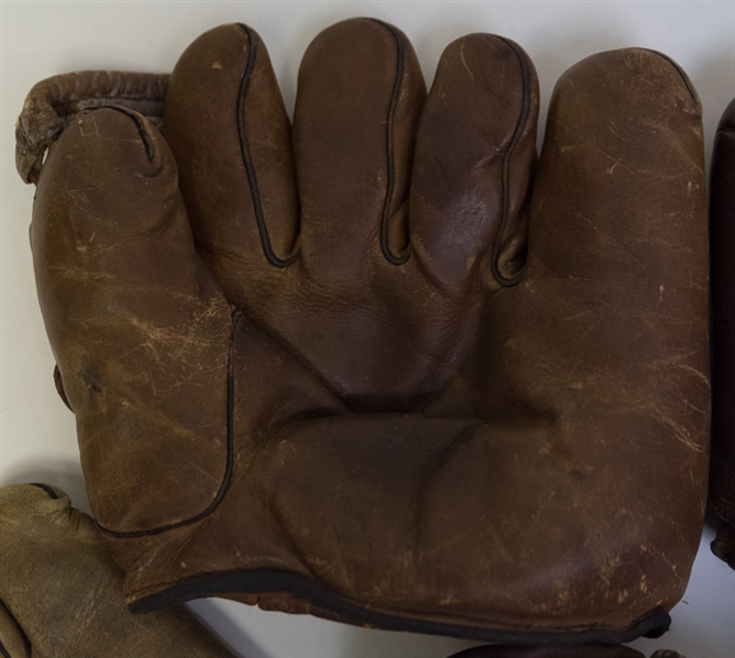 Lot Of 5 Vintage Fielding Gloves w. Bill Williams