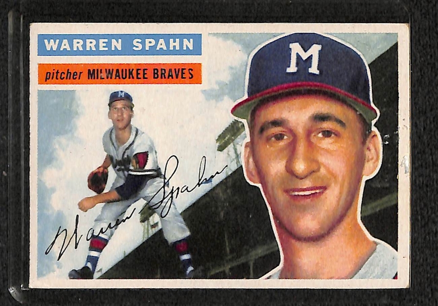 Lot of 72 1956 Topps Baseball Cards w. Warren Spahn