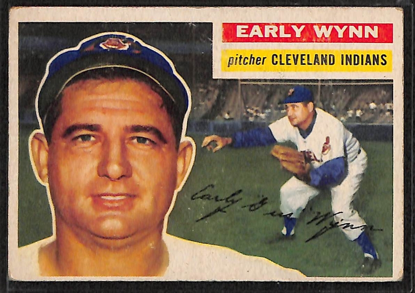 Lot of 72 1956 Topps Baseball Cards w. Early Wynn