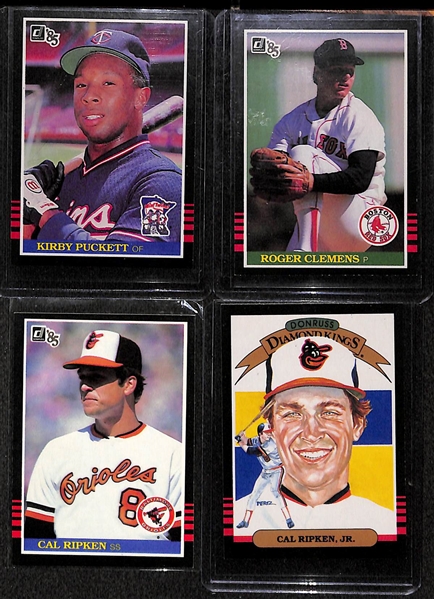 1985 Donruss Complete Baseball Set w. Puckett & Clemens Rookie Cards