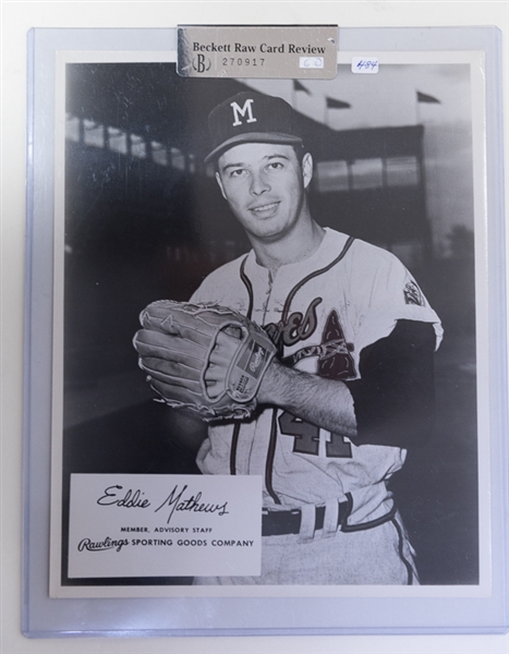 1960's Rawlings Advisory Staff Eddie Mathews Promo Photo BVG 6