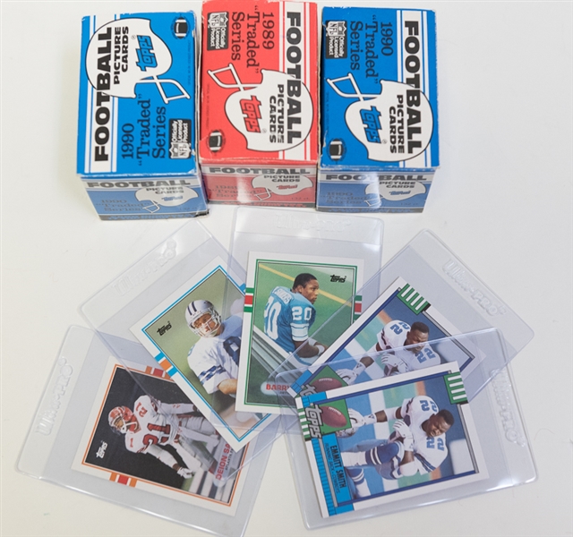 1989 Topps Traded & 2 1990 Topps Football Traded Card Sets
