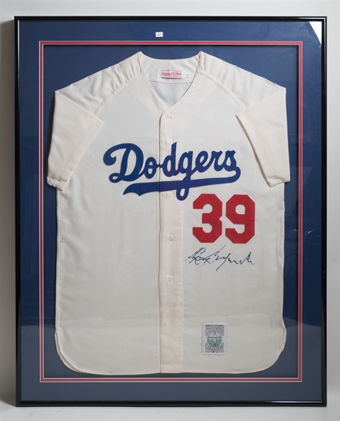 Roy Campanella Signed & Framed Mitchell and Ness Jersey - JSA
