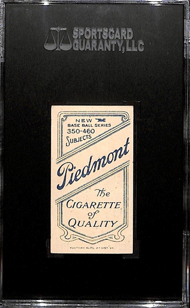 1911 T206 Joe Tinker - Bat Off Shoulder - Piedmont Back - SGC 55 (4.5) - Factory No. 25 - HOF