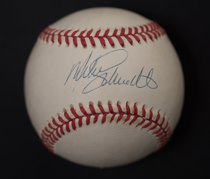 Stan Musial & Mike Schmidt Signed Baseballs - JSA