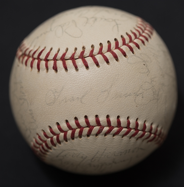 1970 Phillies Team Signed Baseball w. 22 Autographs w. Larry Bowa & Rick Wise