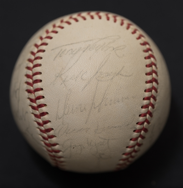 1970 Phillies Team Signed Baseball w. 22 Autographs w. Larry Bowa & Rick Wise