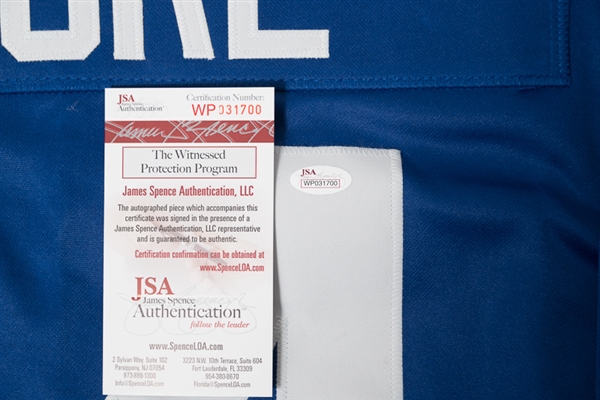 Lenny Moore Signed & Inscribed Colts Jersey - JSA