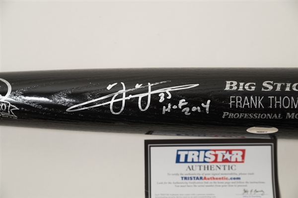 Frank Thomas Signed & Inscribed Black Bat - Tristar