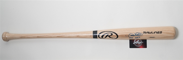 Gary Sheffield Signed & Inscribed Rawlings Baseball Bat - Leaf