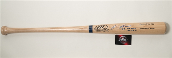 Jose Canseco Signed & Inscribed Rawlings Baseball Bat - Leaf