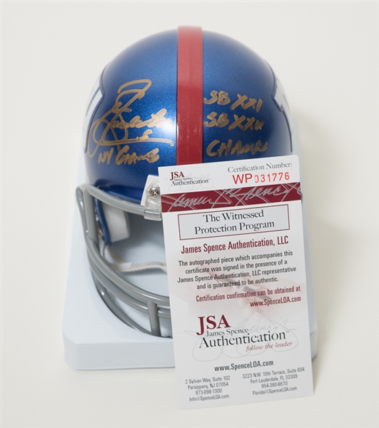 Sean Landeta Signed & Inscribed Giants Mini Helmet - JSA
