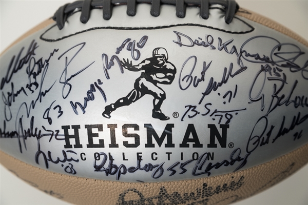 Heisman Trophy Winners Signed Football w. 20 Signatures Including Tim Tebow - Cappelletti COA