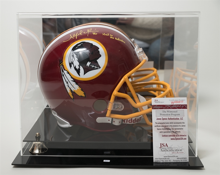Alfred Morris Signed & Inscribed Riddell Full Size Helmet - JSA