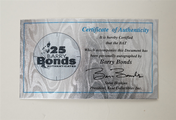 Barry Bonds Signed Full Size Batting Helmet - 25 Barry Bonds Authenticated COA