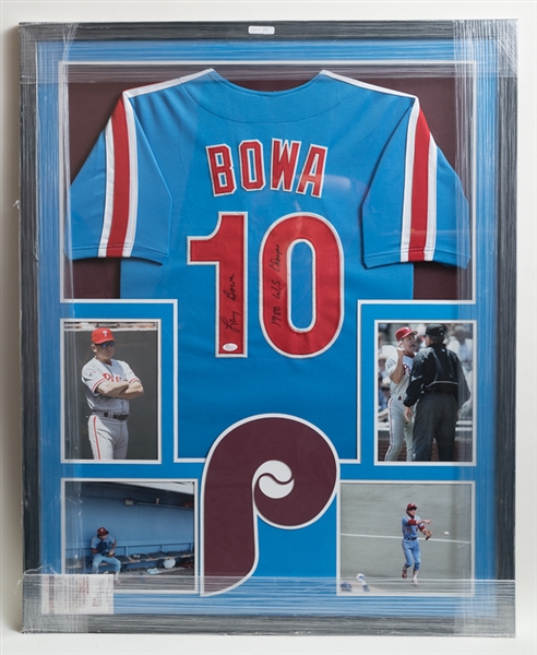 Larry Bowa Signed & Framed Jersey Display - JSA