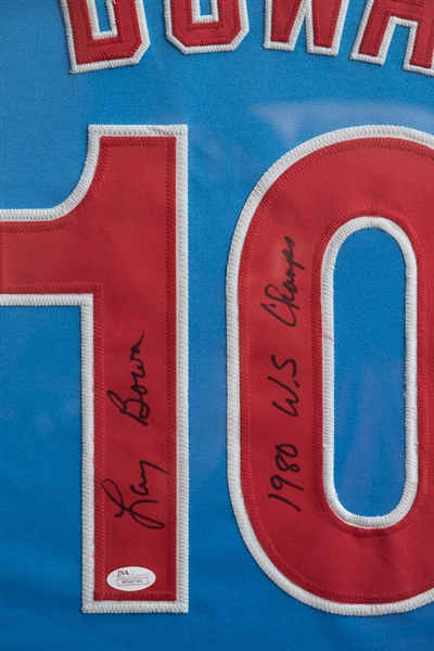 Larry Bowa Signed & Framed Jersey Display - JSA