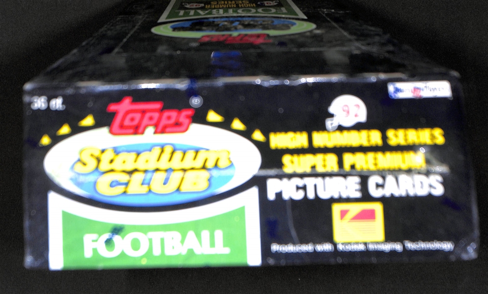 1992 Topps Stadium Club Football High Number Series Sealed Wax Box