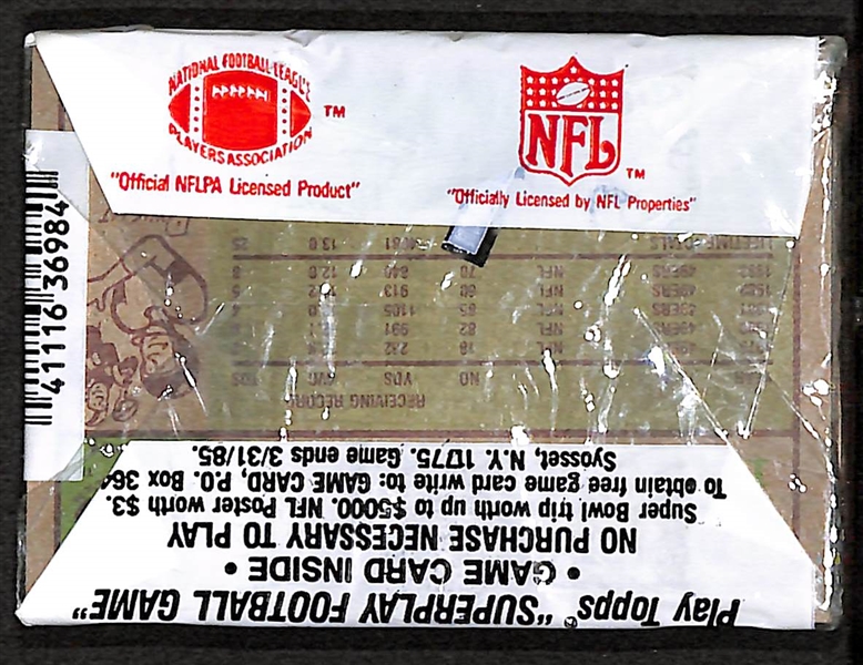 1884 Topps Football Unopened Cello Pack - Elway Rookie On Top!