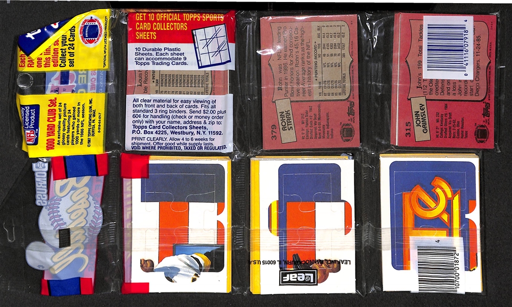 Lot Of 10 Baseball & Football Unopened Cello & Rack Packs