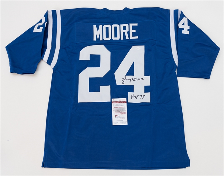 Lenny Moore Signed Colts XL Jersey - JSA