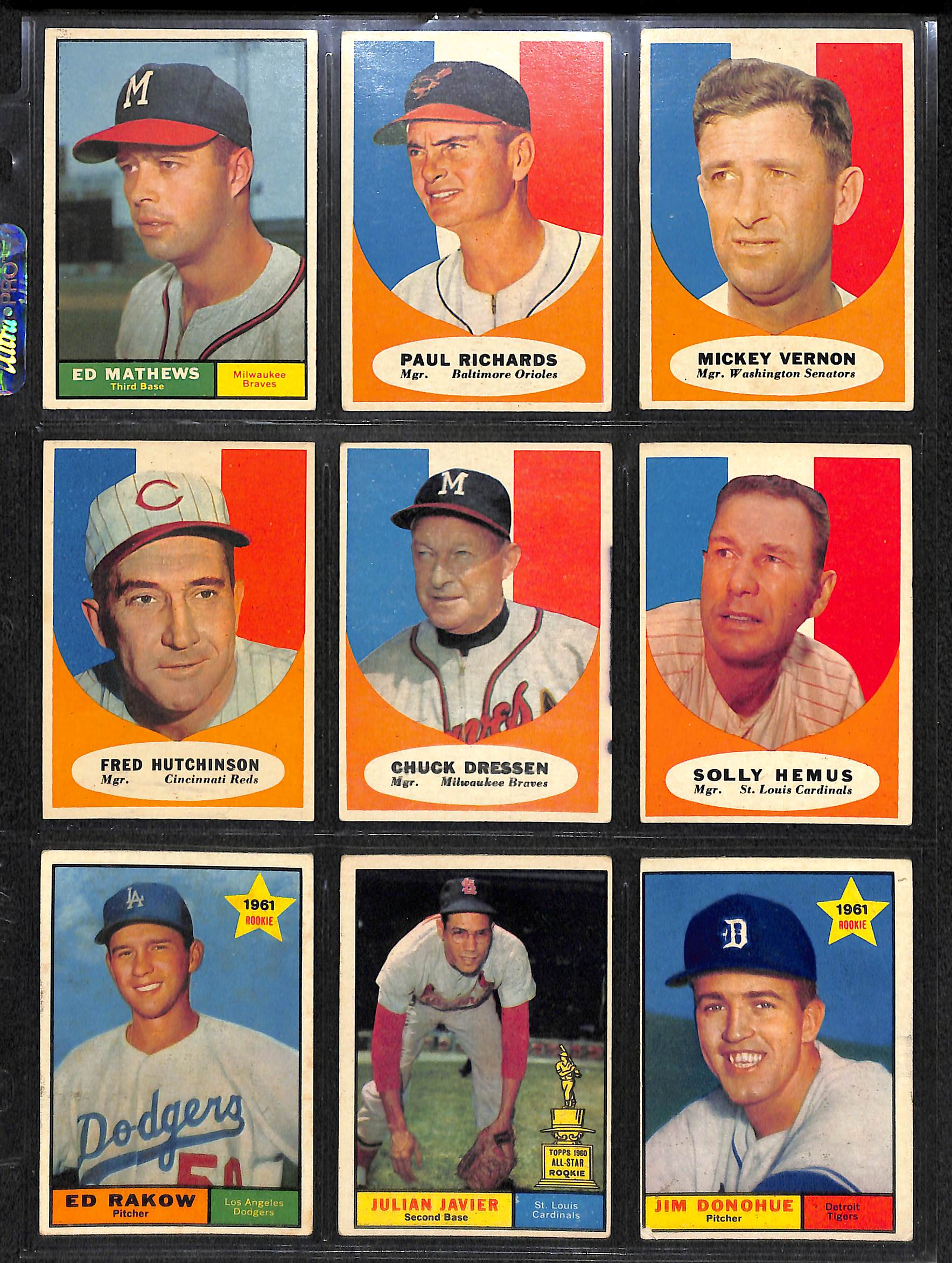 1961 Topps Baseball Cards
